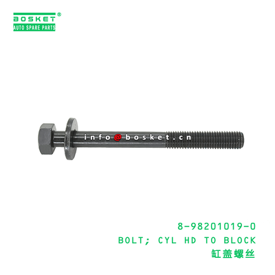 8-98201019-0 BOLT; CYL HD TO BLOCK เหมาะสําหรับ ISUZU 4JJ1 4JH1 8982010190